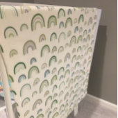 Rainbow Baby Green, Blue, Grey, Fleece Deken