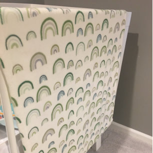 Rainbow Baby Green, Blue, Grey, Fleece Deken