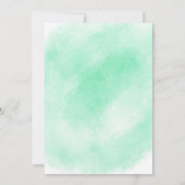 Rainbow Baby (groen) Douche Uitnodiging (Achterkant)