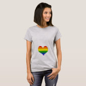 Rainbow Baby Heart Materschapshirt T-shirt (Voorkant volledig)