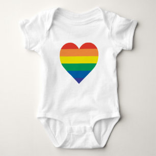 Rainbow Baby Heart Romper
