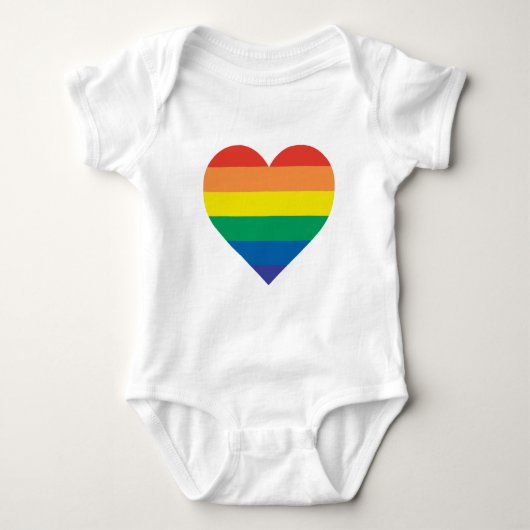 Rainbow Baby Heart Romper (Voorkant)