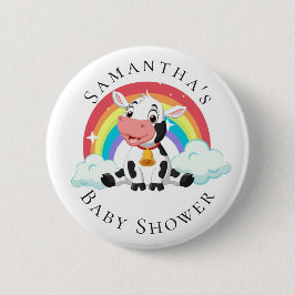 Rainbow Baby Koe Baby shower Button