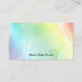 Rainbow Baby Luier Raffle Ticket, Zwart Script Informatiekaartje (Achterkant)