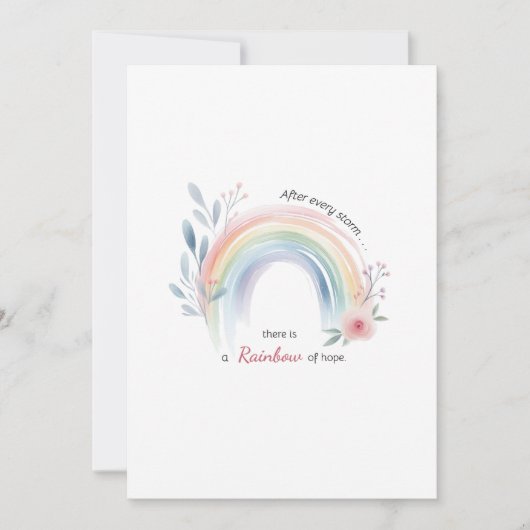 Rainbow Baby Miracle Kaart (Voorkant)