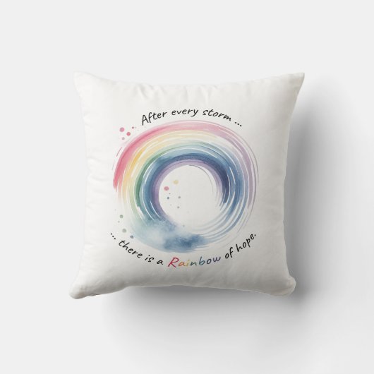 Rainbow Baby Miracle Kussen (Achterkant)