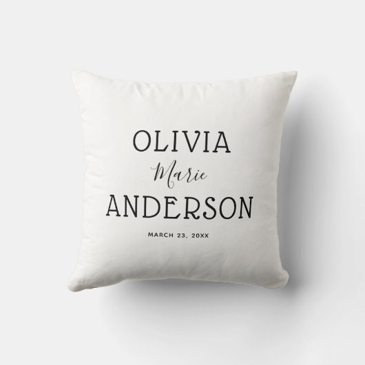 Rainbow-Baby Naam Kussen (Achterkant)