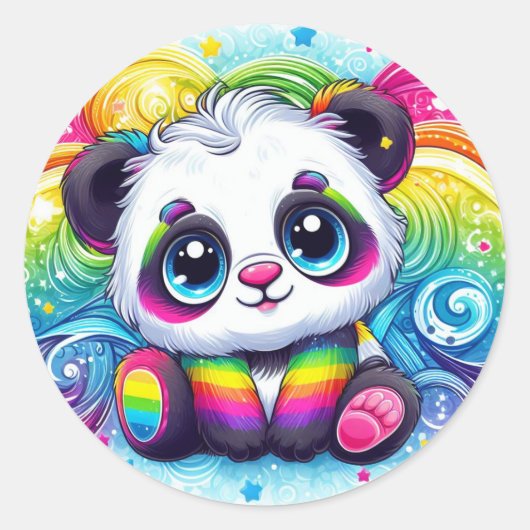 Rainbow baby panda stickers (Voorkant)