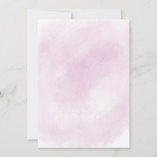 Rainbow Baby (Roze) Douche Uitnodiging (Achterkant)