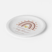 Rainbow-Baby shower Aangepast aangeduid met naam Papieren Bordje (Gekanteld)