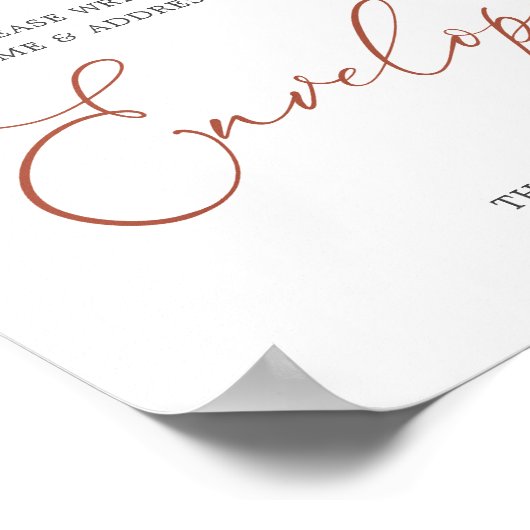 Rainbow Baby shower Adres Envelopteken Poster (Hoek)