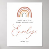 Rainbow Baby shower Adres Envelopteken Poster (Voorkant)
