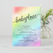 Rainbow Baby shower Baby Love Kaart (Staand voorkant)