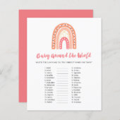 Rainbow Baby shower Baby rond het World Game (Voorkant / Achterkant)