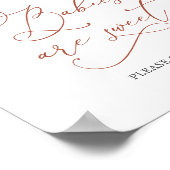 Rainbow Baby shower baby's zijn zoete gebarsten Poster (Hoek)