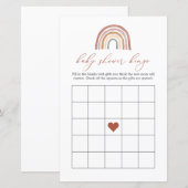 Rainbow Baby shower Bingo Game (Voorkant / Achterkant)