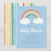Rainbow Baby shower Blue Boy Kaart (Voorkant / Achterkant)