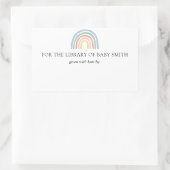 Rainbow Baby shower Bookplate Sticker (Tas)