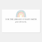 Rainbow Baby shower Bookplate Sticker (Voorkant)