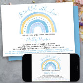 Rainbow Baby shower Boy Baby Sprinkle Kaart