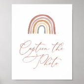 Rainbow-Baby shower Capture the Photo Sign Poster (Voorkant)