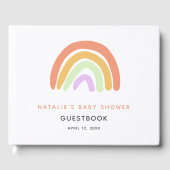 Rainbow Baby shower Cute Custom Personated Gastenboek (Voorkant)