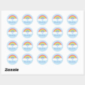 Rainbow Baby shower dank u Ronde Sticker (Vel)
