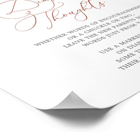 Rainbow Baby shower Diaper-gedachten Poster (Hoek)