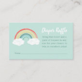 Rainbow Baby shower Diaper Raffle Informatiekaartje (Voorkant)