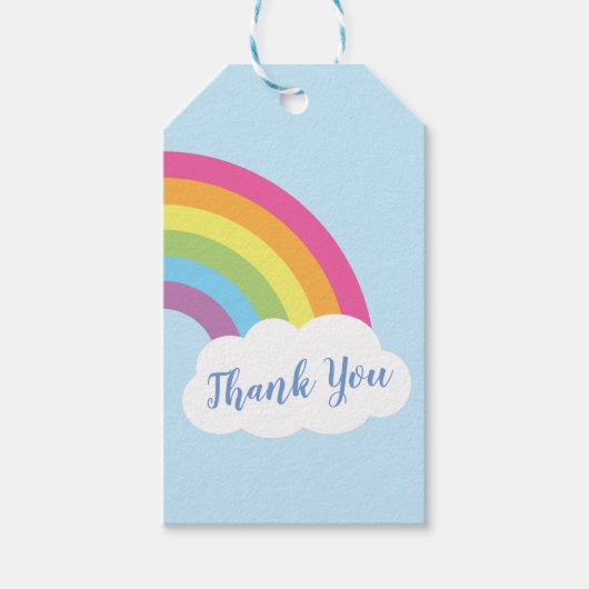 Rainbow Baby shower Favor Gift Labels Cadeaulabel (Voorkant)