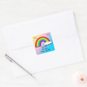 Rainbow Baby shower Favor stickers (Envelop)