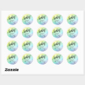 Rainbow Baby shower Favor Tag Ronde Sticker (Vel)