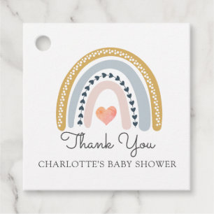 Rainbow Baby shower Favor Tags Bedankjes Labels
