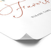 Rainbow Baby shower Favors Sign Poster (Hoek)