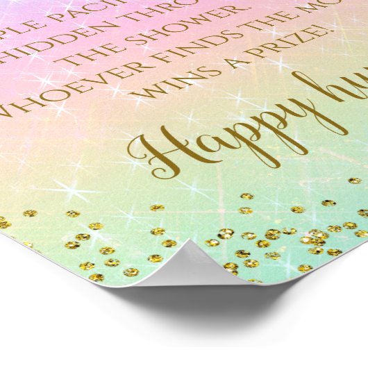 Rainbow Baby shower Game Sign Poster (Hoek)