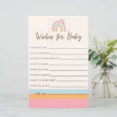 Rainbow Baby shower Game Wishes for Baby (Staand voorkant)