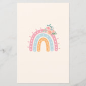 Rainbow Baby shower Game Wishes for Baby (Achterkant)