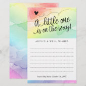 Rainbow-Baby shower, Genderneutraal advies verlamt (Voorkant / Achterkant)