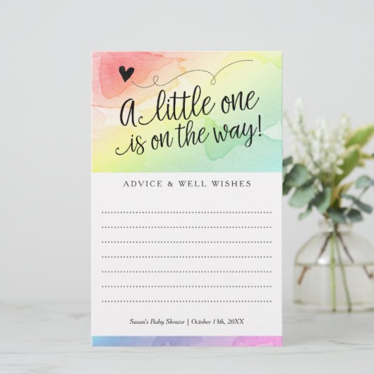 Rainbow-Baby shower, Genderneutraal advies verlamt (Staand voorkant)