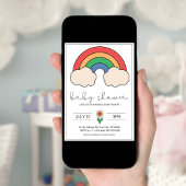 Rainbow-Baby shower, genderneutraal Kaart