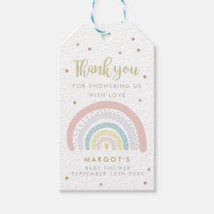 Rainbow-Baby shower Genderneutrale gunst Cadeaulabel