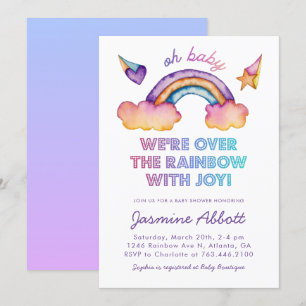 Rainbow Baby shower Geslacht Neutrale Waterverf Kaart