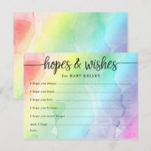 Rainbow Baby shower Hopes & Wishes Kaart (Voorkant / Achterkant)