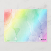 Rainbow Baby shower Hopes & Wishes Kaart (Achterkant)