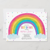 Rainbow Baby shower Invitation Bright Rainbow Baby Kaart (Voorkant)