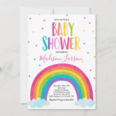 Rainbow Baby shower Invitation Bright Rainbow Baby Kaart (Voorkant)