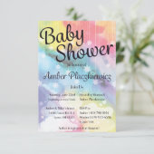 Rainbow Baby shower Invitation Kaart (Staand voorkant)