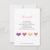 Rainbow Baby shower Invitation Kaart (Achterkant)