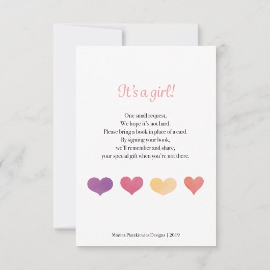 Rainbow Baby shower Invitation Kaart (Achterkant)