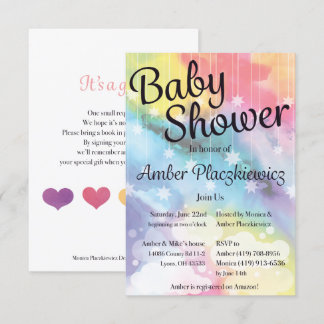 Rainbow Baby shower Invitation Kaart